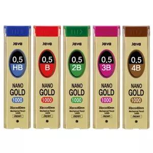 나노 골드 1000 샤프심 0.5mm (12개 1세트)펜슬 필기심 튼튼한 학생 리필용 고급 슬심