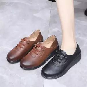 셉띠엠브레 캐주얼 가죽 콤비구두 슈즈 여성플랫워커 통굽플랫 소가죽 플랫워커 플랫 진가죽 통굽 단화 빅