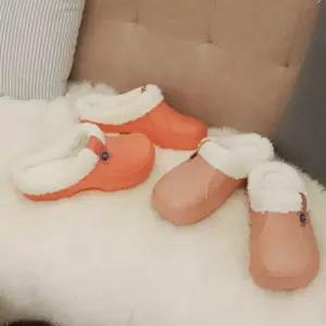 EVA 겨울 남자 여자 사무실 털 실내화 방한 슬리퍼거실 회사 따뜻한신발 층간소음 미끄럼방지 거실화 앞막