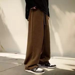 남자 간절기 밴딩 코듀로이 와이드팬츠 골덴 통 바지남성편한 봄바지 간바지 플리츠 가을 트레이닝
