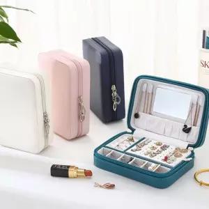 가죽 방수 액세서리 보관함 주얼리 보석함 화이트쥬케이스 반지 쥬얼리 예물 예물함 상자 선물상자