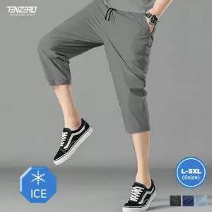 [하프클럽/텐제로]텐제로 남자 여름 7부 아이스 바지 반바지 쿨링팬츠 밴딩바지