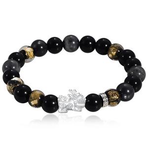 LOVFAS 향회유리 비휴 팔찌 미니멀 디자인 여성 은팔찌 순은999 비즈 선물추천 커플