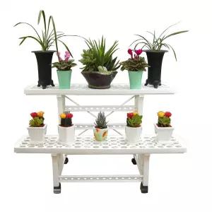 조립식 다용도 화분 선반 이동식 정리대 2단다육이 인테리어 진열대 미니 철제 도선반 인테리어대 다이 플