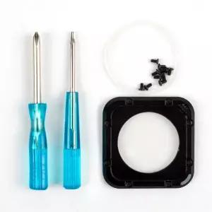 고프로 히어로 4 세션용 알루미늄 합금 렌즈 커버 키트 캡 필터 내구성 있는 방수 교체 씰 링 스크루 드라