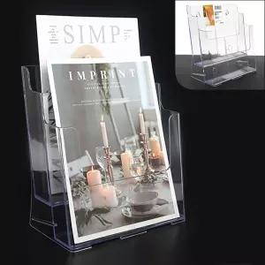 A4 2단꽂이 투명 카다로그거치대 2단 서류 리플렛아크릴케이스 액자 쇼케이스 게시판 메뉴 안내판 전단지A4