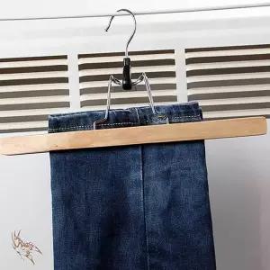 원목 바지걸이 우드옷 집게 매장논슬립옷이 미끄럼방지 정장 행거 논행거 수납 논슬립