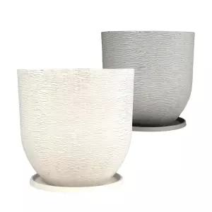 피클레온 물결무늬 플라스틱 화분 26x24cm미니 대형 중형 거실 베란다 가드닝 인테리어 예쁜