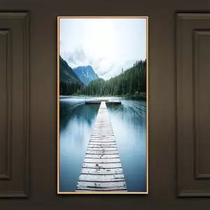 니니마켓 캔버스 그림액자 호수와다리 다리액자 .