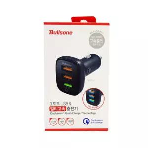 MY 불스원 3포트USB멀티 고속충전기자동차용 차량용 충전잭 시거 시가 소켓 USB 급속