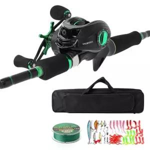 만능낚시 쏘가리낚시세트 배스 루어낚시세트 베이트릴 낚시대 (1.8m)