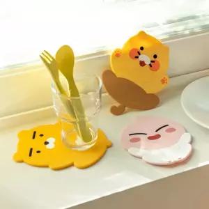 카카오프렌즈 실리콘 코스터유리잔받침 받침대 찻잔 찻잔대 차받침 컵받침 컵대 머그 받침 유리 머그대 유