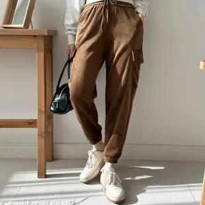 밴딩 끈조절 착용감 좋은 골덴 기모 카고 조거팬츠여성편한반바지 여자여름옷 포켓와이드 숏팬츠 밴팬츠 편