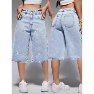 뚜에스틸로 데님 여친 캐주얼 핫팬츠 청반바지 청바지 뒤집기 반바지 버뮤다 7부 ADOR1