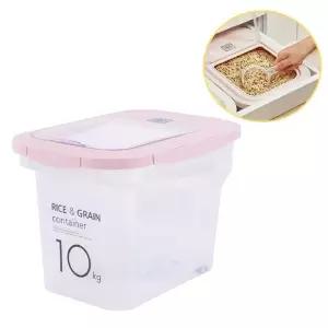 깔끔한 곡물보관 쌀통 10kg 라이스키퍼밀페용기 잡곡 가정용 수납 단지