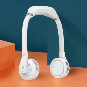 핸즈프리 휴대용 목걸이 선풍기 대용량 2000mhn 넥선목에거는 용선 용미니 여행 여행용 밴드 목선