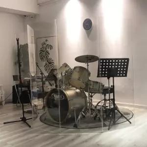 녹음실 드럼 아크릴 실드 무대 투명 접이식 가림막