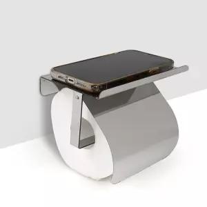 스테인레스 거치대형 화장실 휴지걸이 무타공욕실 크롬 두루마리 스텐 걸이봉 선반 반형