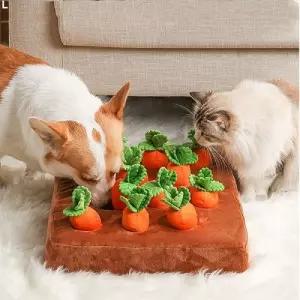 12구 당근 노즈워크 강아지 장난감 BND-A02 오렌지 반려동물 애견 놀이 간식 토이 고양이