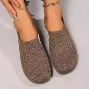 라운드 봄가을 여자플랫슈즈 컴포트 단화 토시 슬립온 플랫 ible3