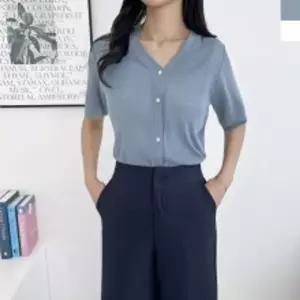 2L-PPT 1029 여자 포레스트 반팔가디건니트 여름 브이넥 카디건 여성 슬림