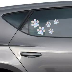 귀여운 홀로그램 강아지 발자국 데칼 다양한 사이즈튜닝 차량 발바닥스티커 용스티커 장식 데스티커