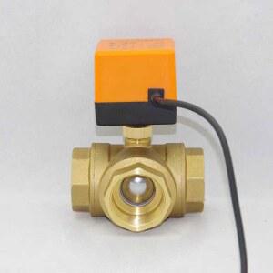 자동 양방향 볼밸브 상시 황동 3선 전동 벨브 구동기 4점 컨트롤 DN15 2제어 220V