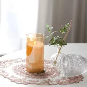 글라스 파라핀 LED캔들 (글라스 LED들 15cm)건전지들 LED초 전자초 양초 전자들 인테리어 촛불 인테리어들