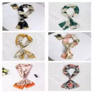 ( )여성봄스카프 머리끈 실크 모조 가방 끈 여름스카프 봄스카프 쁘띠스카프 실크스카프