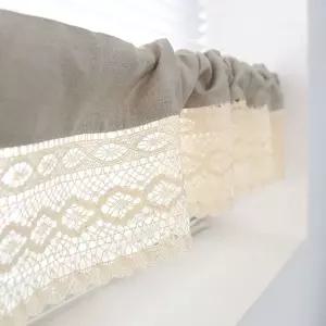 뜨개 느낌 레이스 바란스 커튼 선반 가구 주방 가리개예쁜 발란스 커텐 거실 피스 다용도실 방문 미니 인테