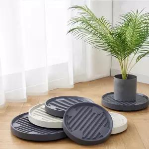 이동식 화분 받침대 인테리어 까페 원예용 29.4cm베란다정리 원형 물받이 바퀴달린 스탠드 선반 정리대 진