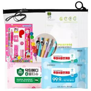 온누리 어린이 선물세트 문구9종 캐릭터책갈피볼펜 알록달록색연필 KF94마스크 손소독티슈 물티슈 단체 생