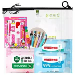 행복누리 어린이 선물세트 문구9종 캐릭터책갈피볼펜 알록달록색연필 KF94마스크 손소독티슈 물티슈 단체