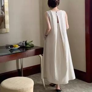 서스펜더 원피스 127-000105나시 민소매 캐주얼 캐쥬얼 패션 여성 여자 디자인