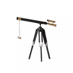삼각대 망원경 레트로 쇼룸 바 빈티지 장식품 위스키 단망경 관찰 소품 사무실 모형 엔틱