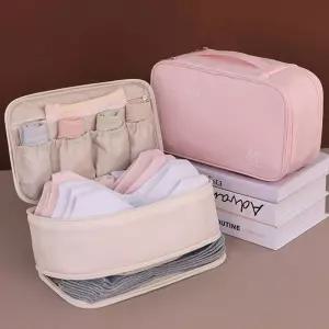 휴대용 3단 이너웨어 파우치 ELG-250브래지어치 속옷치 패브릭치 여행정리가방 용치 복주머니치 정리치 백