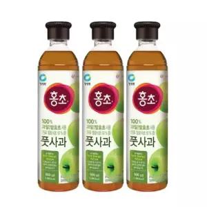 청정원 홍초 풋사과 900ml, 3개