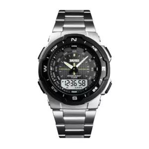 20대 40대 고급 남성 남자 초 전자 메탈 손목 시계디스플레이 심플 방수 스포츠 패션 군인 실리콘밴드 멀티