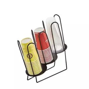 테이크아웃컵(리드)디스펜서3단케리어 종이꽃이 종이 종이걸이 종이꽂이 종이보관 홀더 종이함