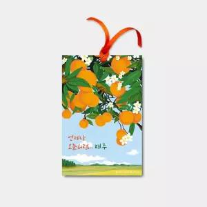 제주향기 사쉐 감귤(5P) 옷장 신발장 차량용방제 실내탈취제답례선물 냄새제거 걸이방제 공기정화제 송풍구