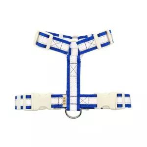 본 고휘도 반사 H형 하네스(로얄블루)S애견몸통줄 강아지가슴 가슴 외출 용품 반려견산책