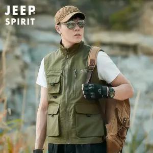 남성조끼 봄가을 야상 슬림 베스트 스탠드넥 멀티포켓 아웃도어 낚시 조끼 심쿵직구