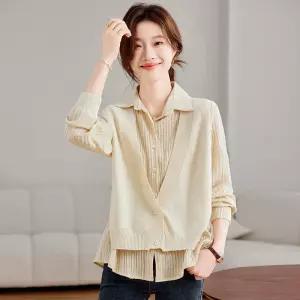 여성니트 봄가을 스웨터 패치 핫픽스 니트 상의 긴팔 셔츠 심쿵직구