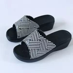 국산 체크 중굽 쿠션 이중창 여성 사무실 슬리퍼실내 키높이 지압 실내용 용슬리퍼 실내화 여자 사무용