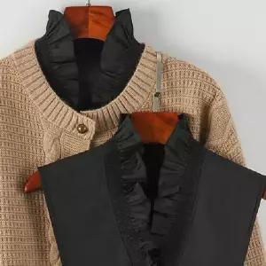 넥프릴 레이어드 페이크 카라 LD886리본 하이텍 스카프 케이프 목폴라 패션소품 세일러 셔츠