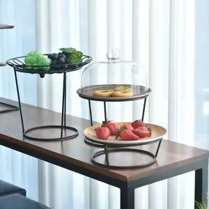 멜라민 원형트레이 링스탠드 빵 과자 디저트 진열대선반 베이커리 쟁반 와이어 바구니 홈카페