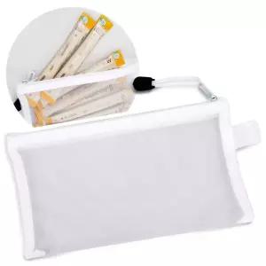 매쉬파우치 매쉬망 파우치 화이트 메쉬 망사 투명 화장품 필통치 쉬치 쉬필통 사치 미니치 휴대용치 투명치