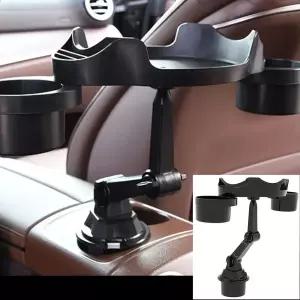 차량용 각도조절 멀티 트레이 컵홀더 거치대 고정 간식 스마트폰 휴대폰 음료받침대 용받침대 용홀더 용수