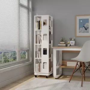 이동식 회전책장 철제 인테리어 책꽂이 수납장 책장