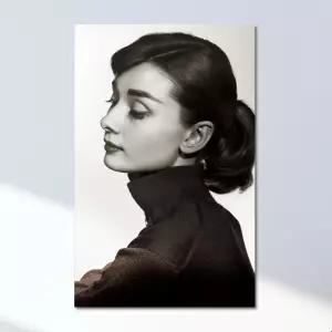 아름다운 여인 오드리햅번 흑백사진 캔버스액자UV인쇄 가벼운 아트 프레임없는 홈인테리어 벽걸이 소품 명